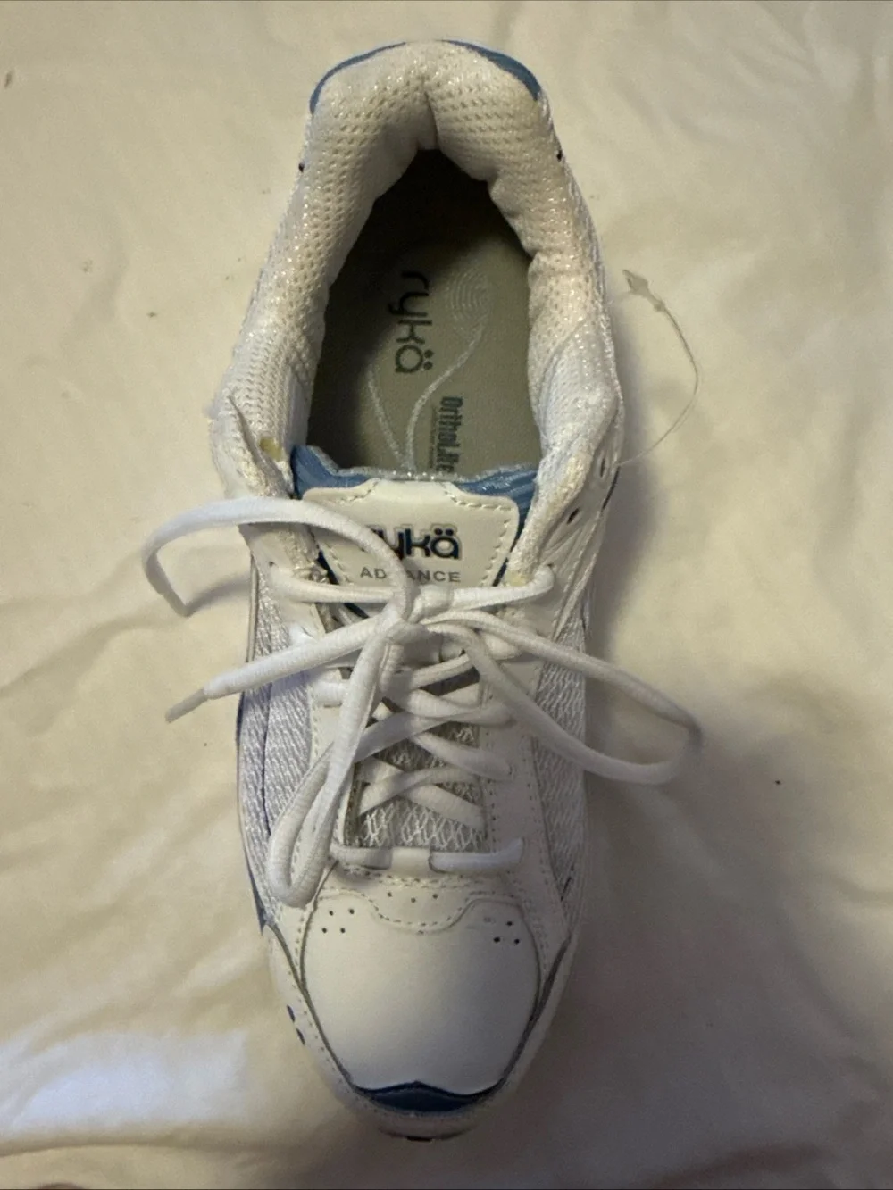 Ryka White and Light Blue Women's Athletic Sneakers